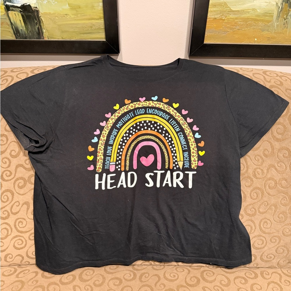 Head Start Rainbow Graphic Tee - Black